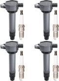 Ignition Coil Pack and Spark Plugs Set of 4 - Direct Fit for 2007-2016