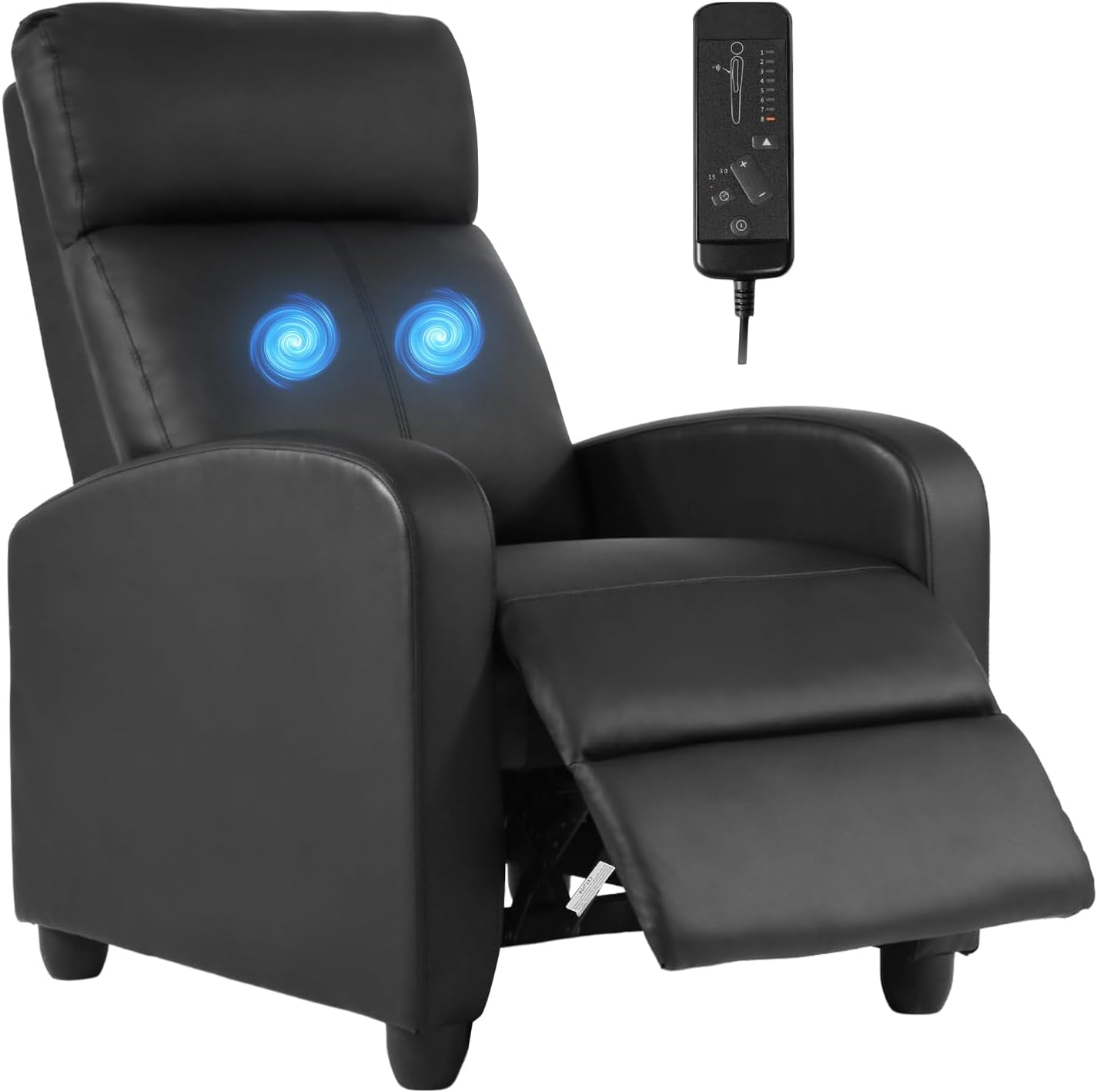 FDW Massage Recliner Chair: Lumbar Support, Padded Backrest
