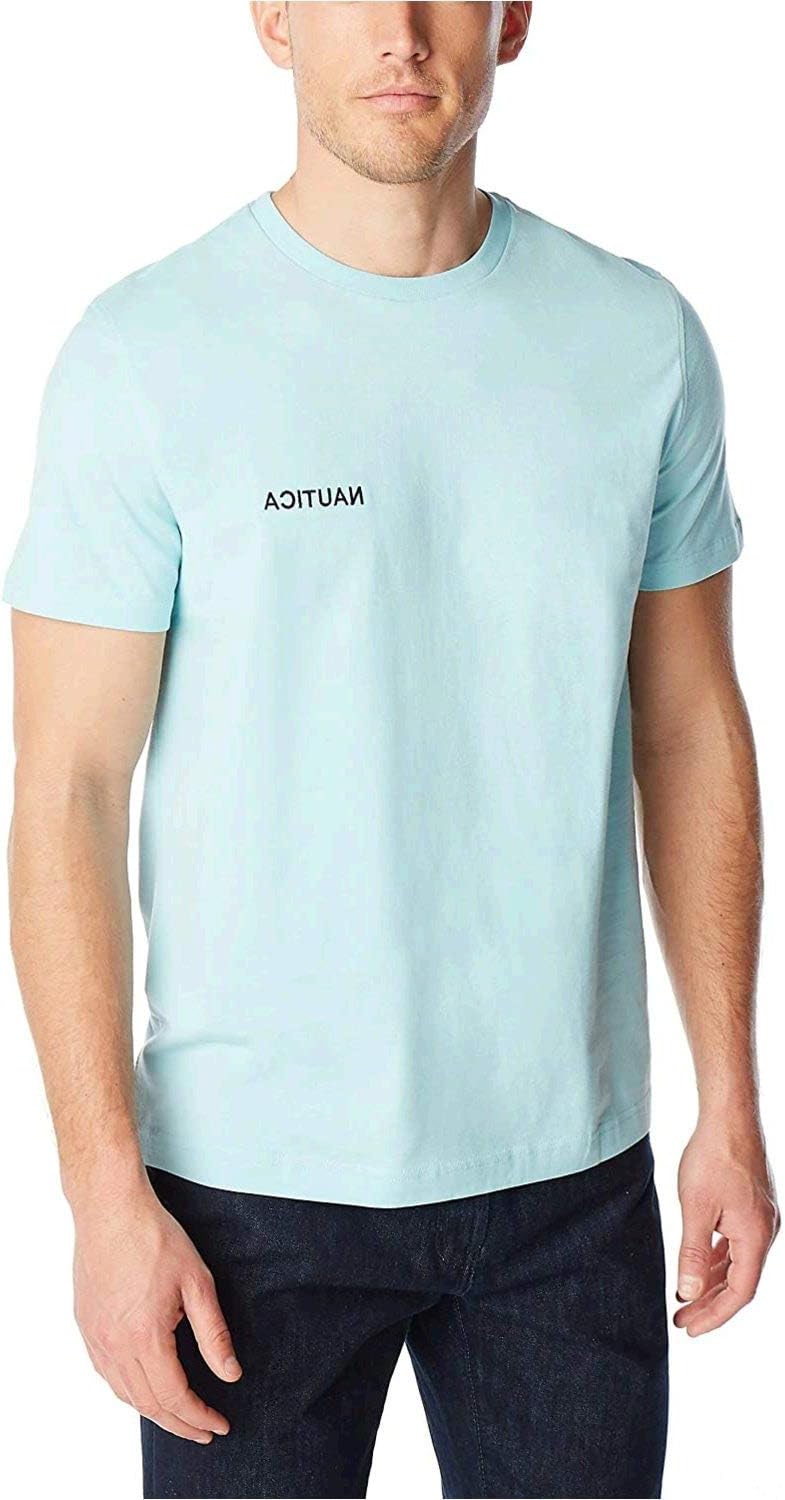 Nautica Short Sleeve Solid Crew Neck T-shirt for Casual Style