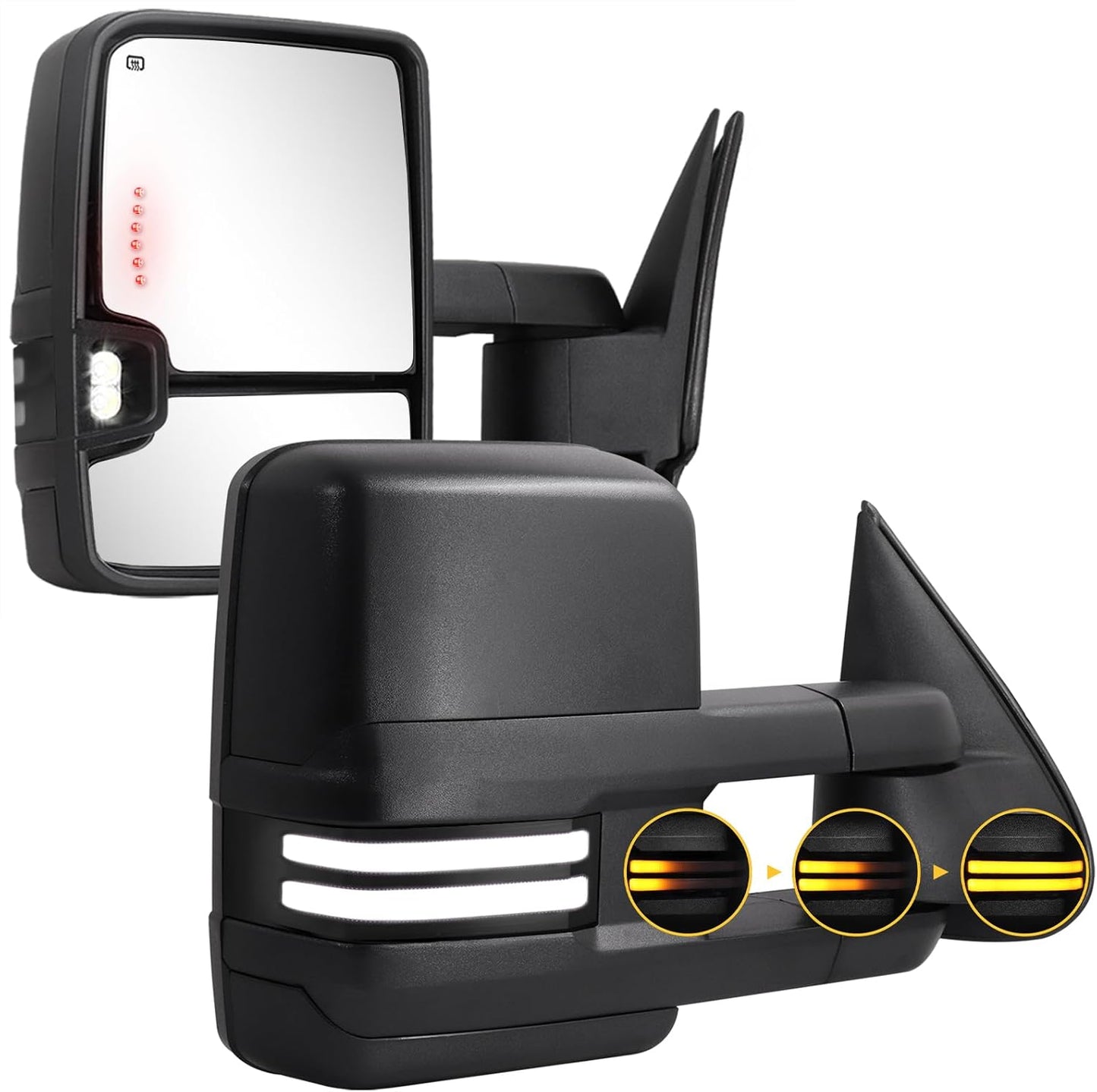 Towing Mirrors with Switchback Lights for 2003-2007 Chevy Silverado