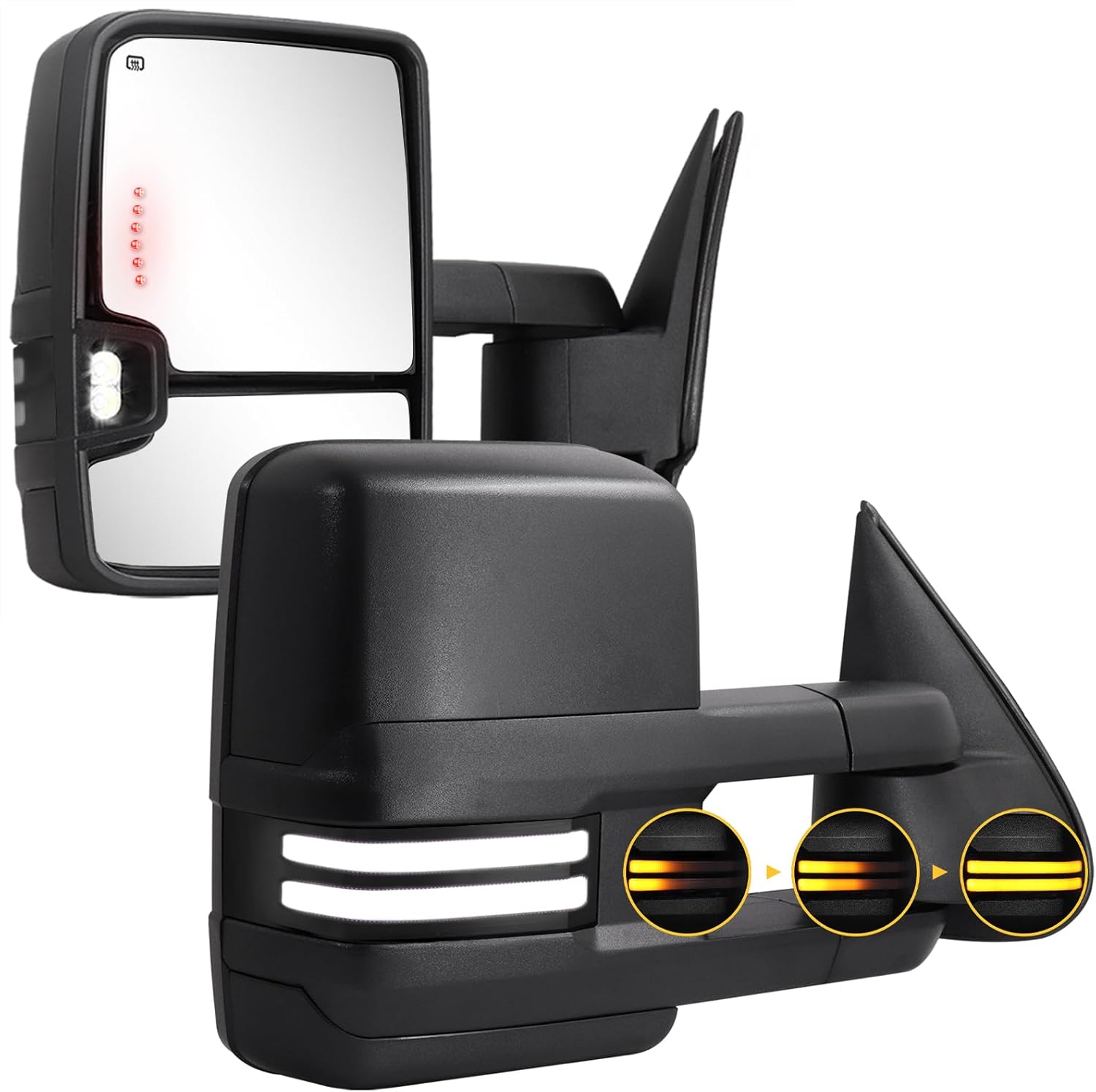 Towing Mirrors with Switchback Lights for 2003-2007 Chevy Silverado