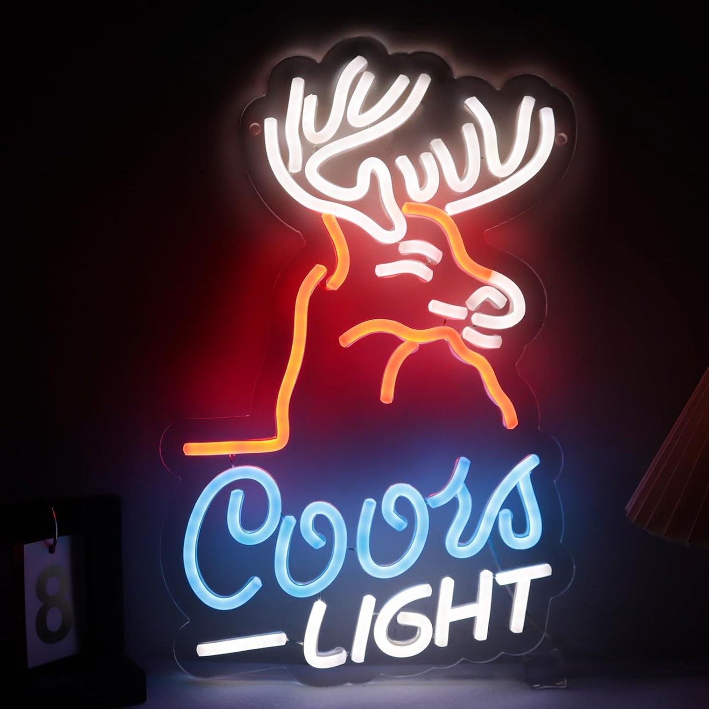 Neon Deer Head Light Sign for Unique Wall Decor and Gifts