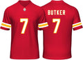 Custom Mens/Youth Football Stitched T-Shirt Red/White - Personalized