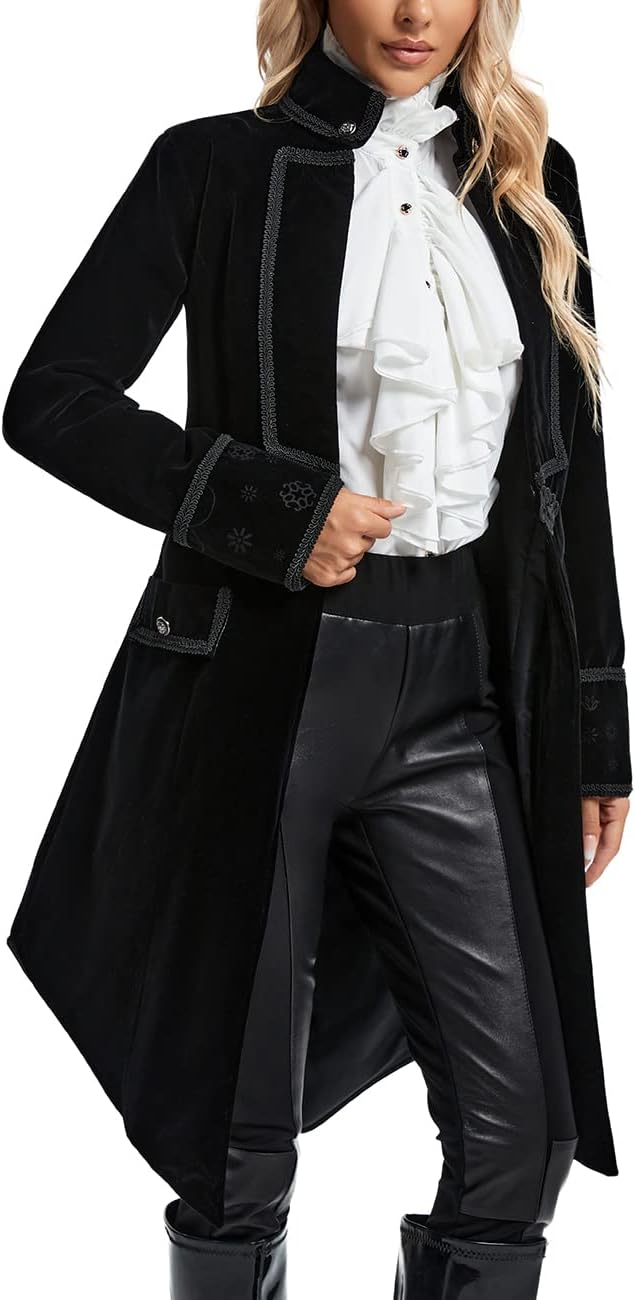 Victorian Gothic Vintage Tailcoat Pirate Jacket for Women