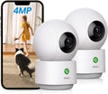 aosu 4MP Security Camera Indoor 2.5K Baby Monitor Pet Camera - 360