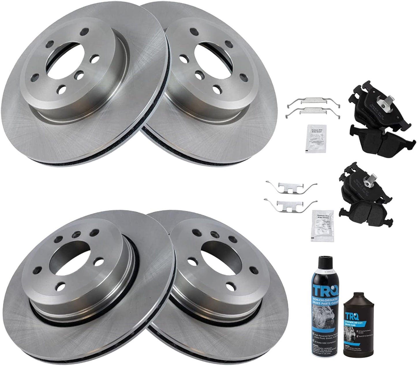 TRQ Brake Pad & Rotor Kit for 2004-2010 BMW X3 - Complete Set