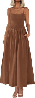 PRETTYGARDEN Smocked Maxi Dress 2025 Summer Sundress - Flowy Fit