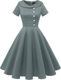 1950s Vintage Audrey Hepburn Style Cocktail Swing Dress (Style 2PWP)