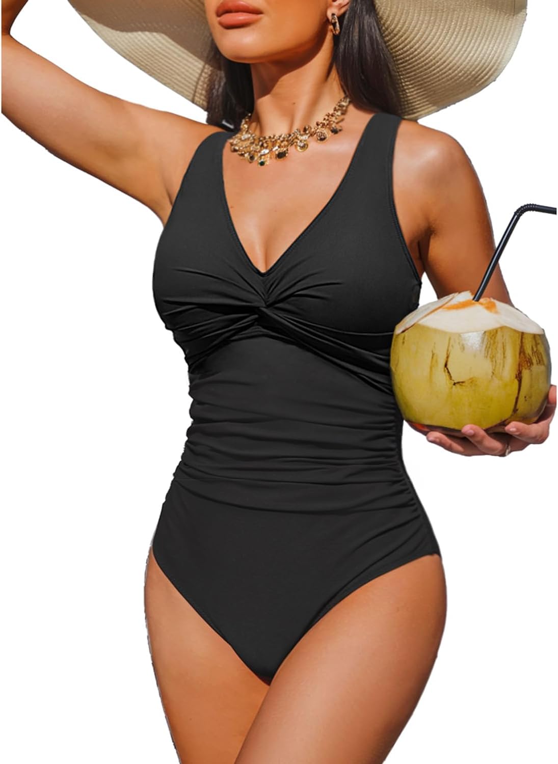 Holipick Women Tummy Control One Piece Swimsuit for All Sizes