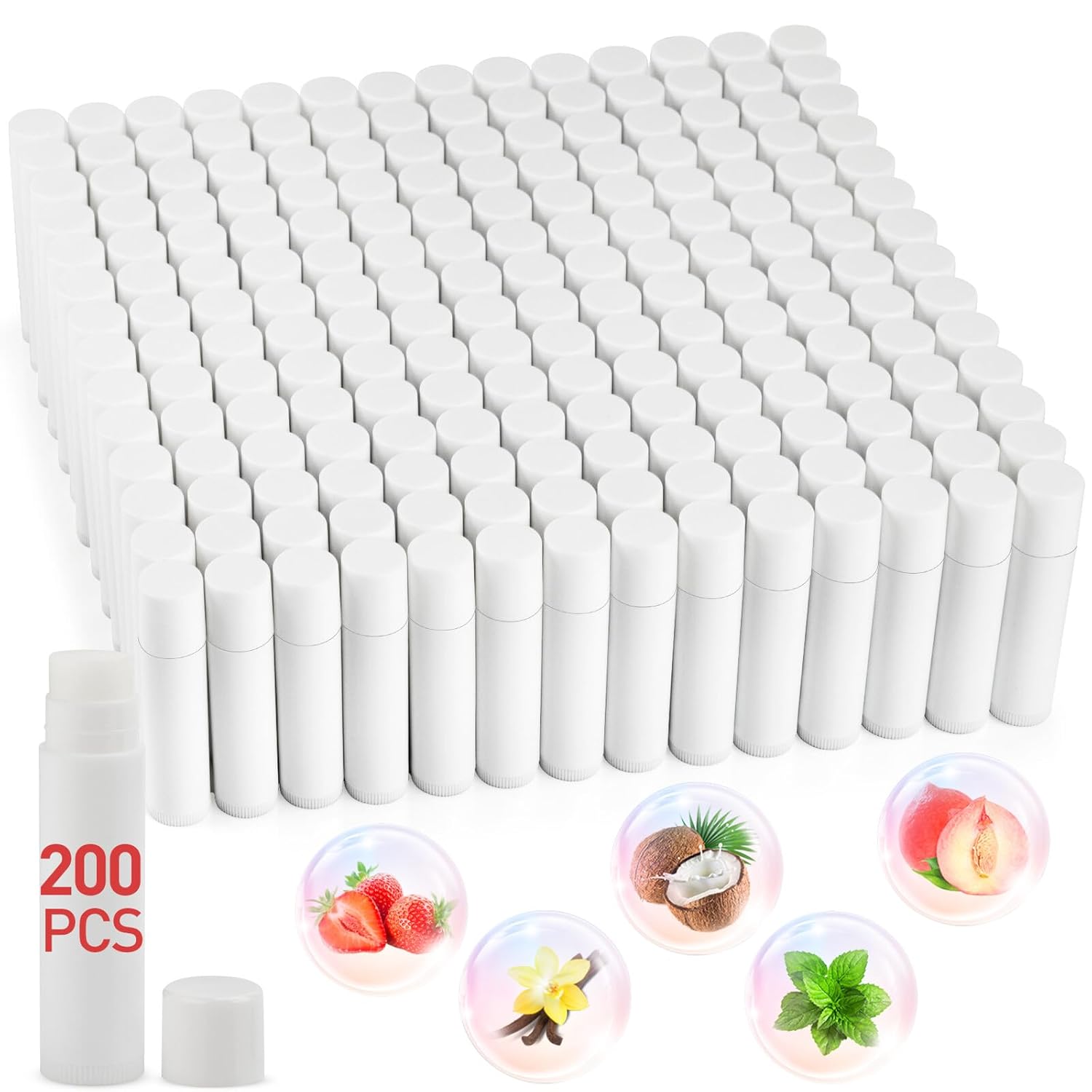 DMSKY Lip Balm Bulk Unlabeled 200 Pack for Parties and Weddings
