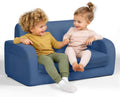 3-in-1 Extra Wide Convertible Kids Couch - Flip Open Toddler Lounger