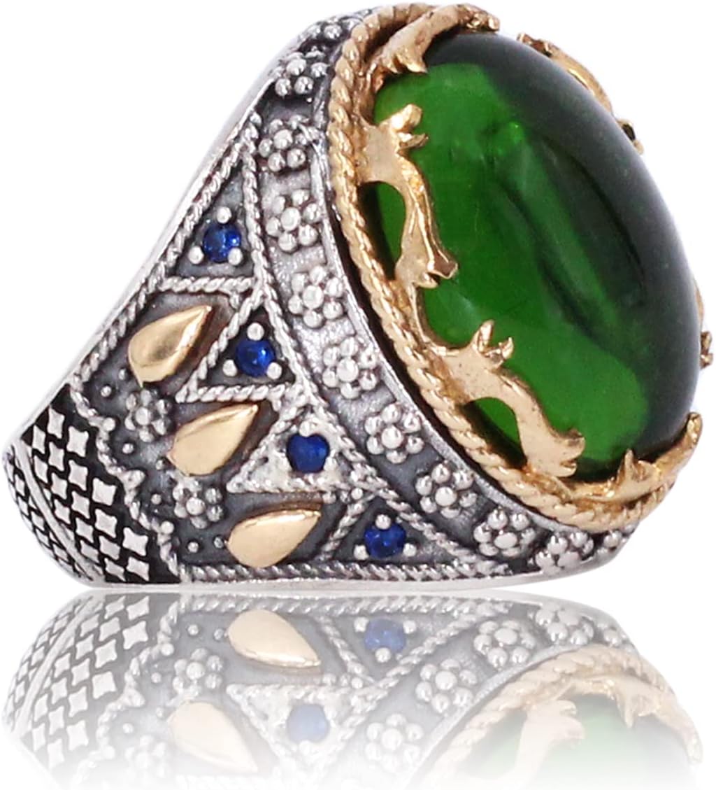 Unique Inlaid 925 Sterling Silver Mens Ring for Every Occasion