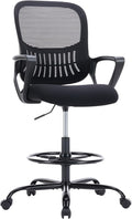 DUMOS Drafting Chair - Counter Height Adjustable Tall Office Chair
