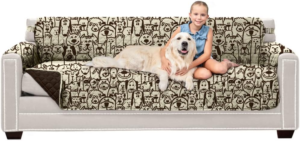 Sofa Shield Couch Slip Cover for Pets, Stain Resistant, 78 in
