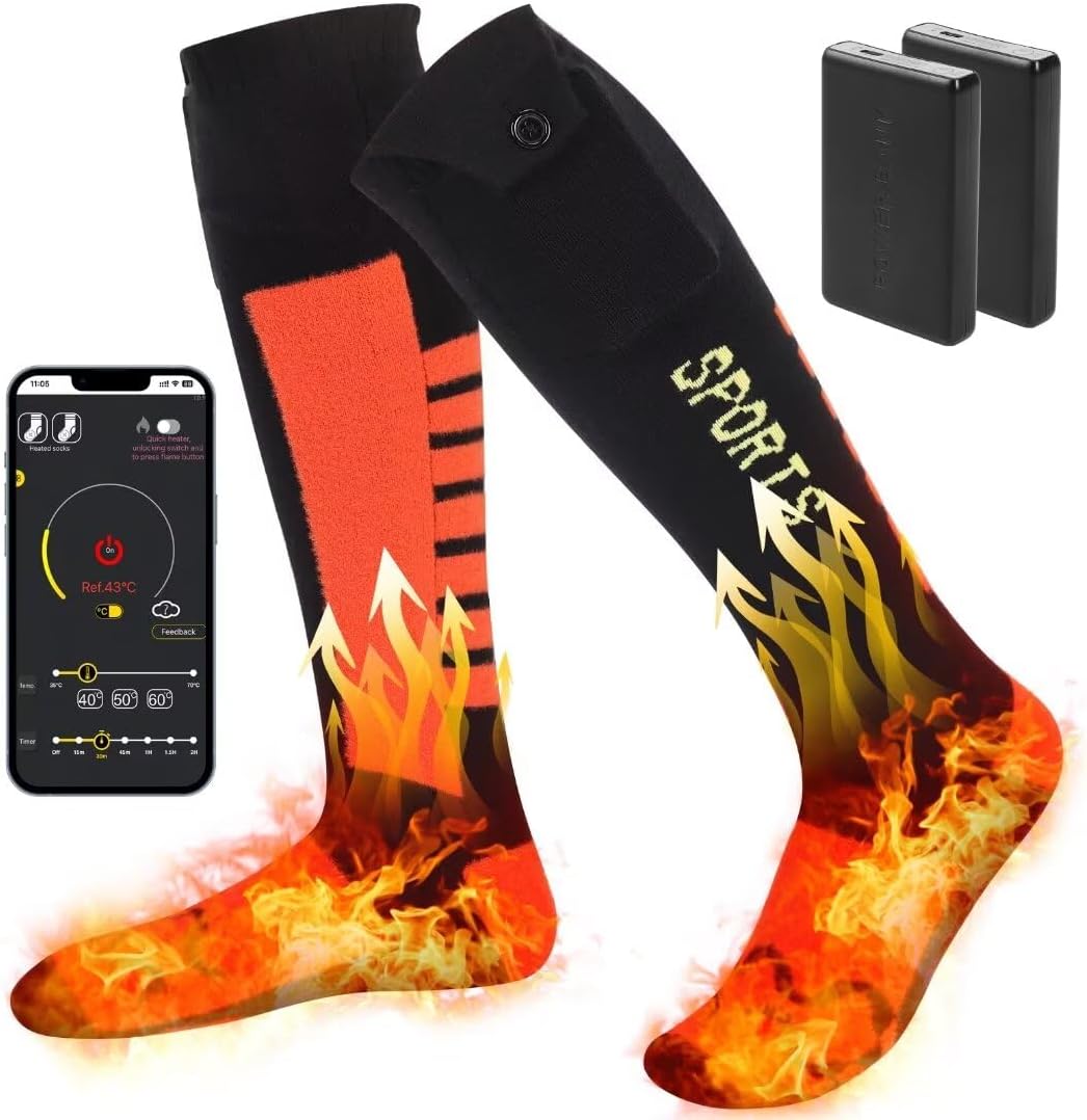 Heated Socks for Men Women Rechargeable with APP Control