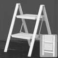 2 Step Ladder Folding Step Stool with Anti-Slip Wide Pedal - Stable