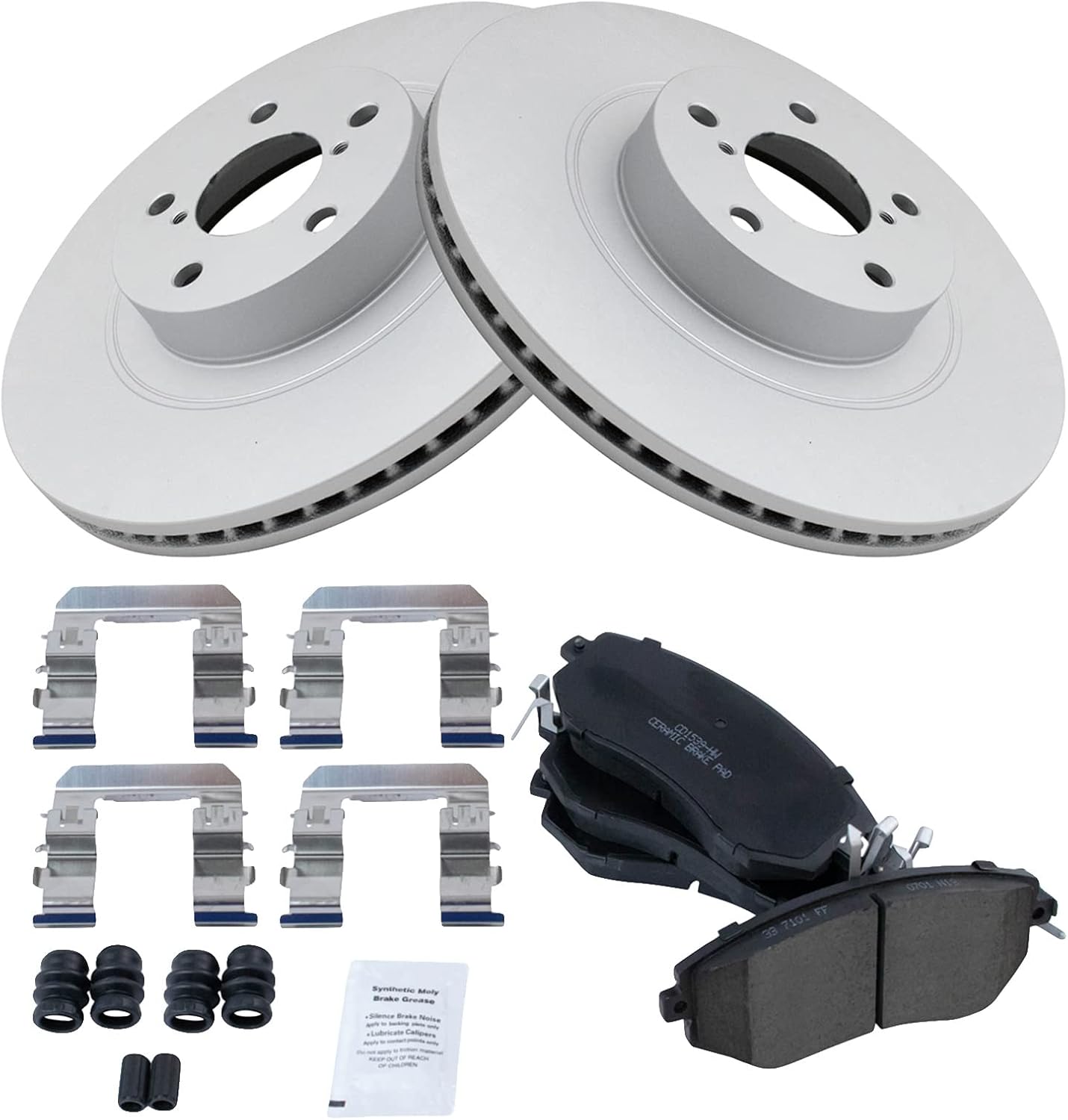 TRQ Front Brake Pad & Rotor Kit for Subaru Crosstrek & More