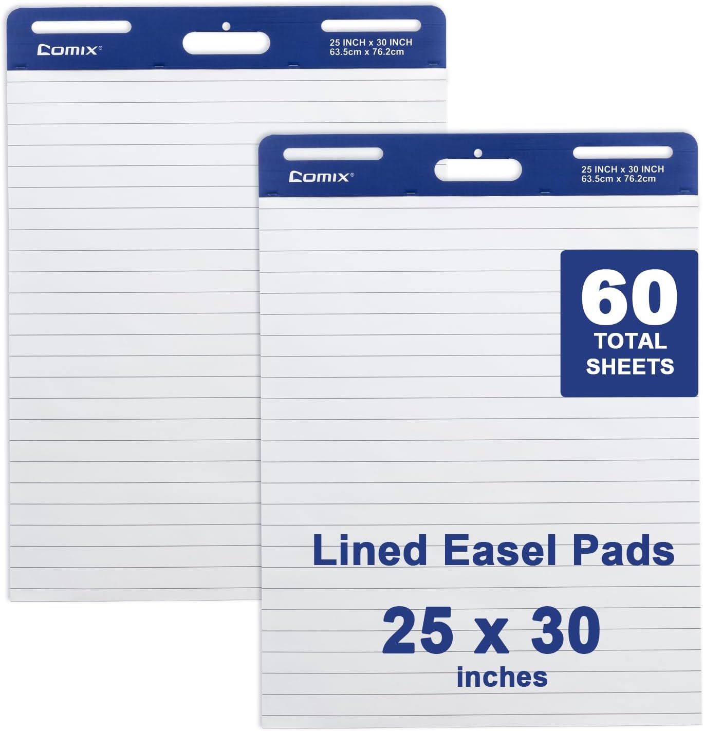 Comix Lined Sticky Easel Pad for Teachers - Large Flip Chart Paper