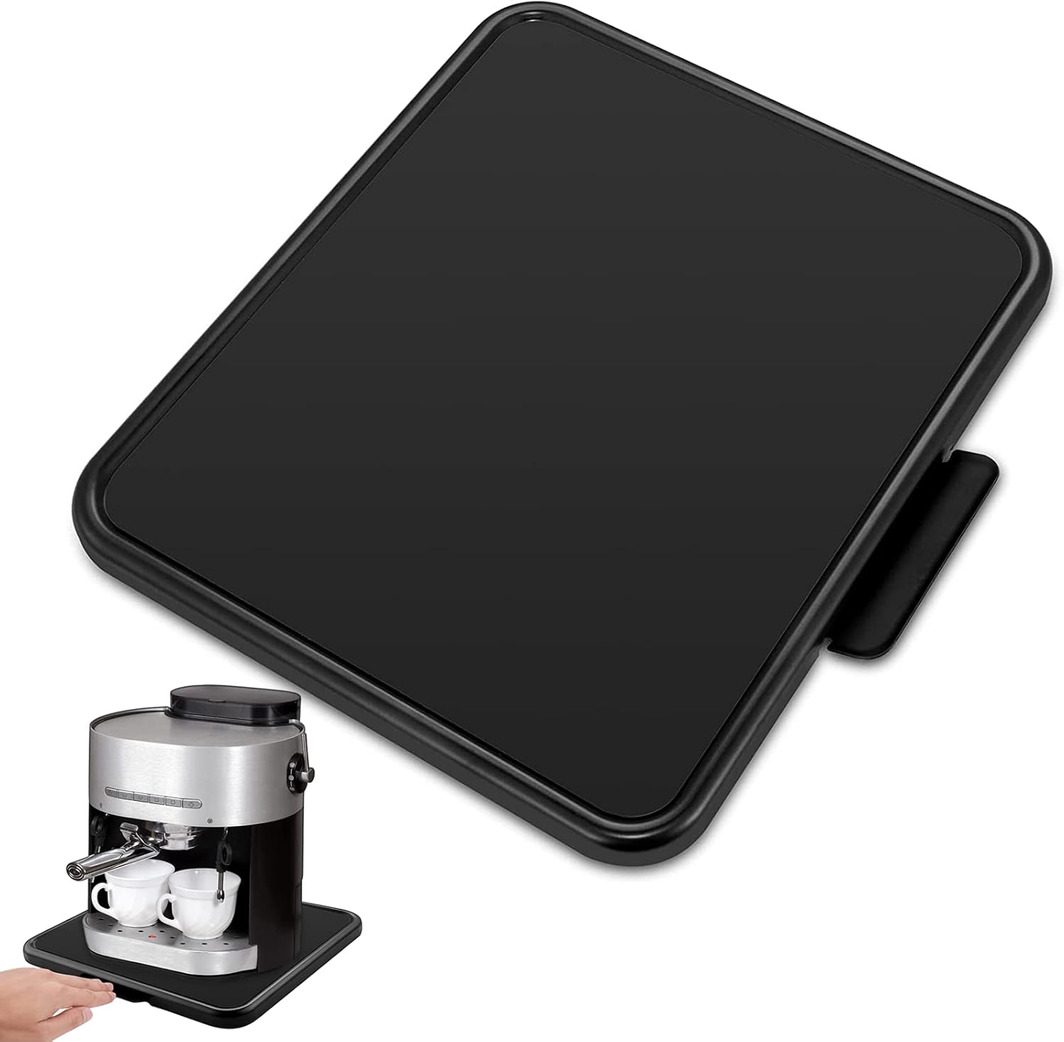Kitchen Caddy Coffee Maker Sliding Tray for Easy Appliance Use