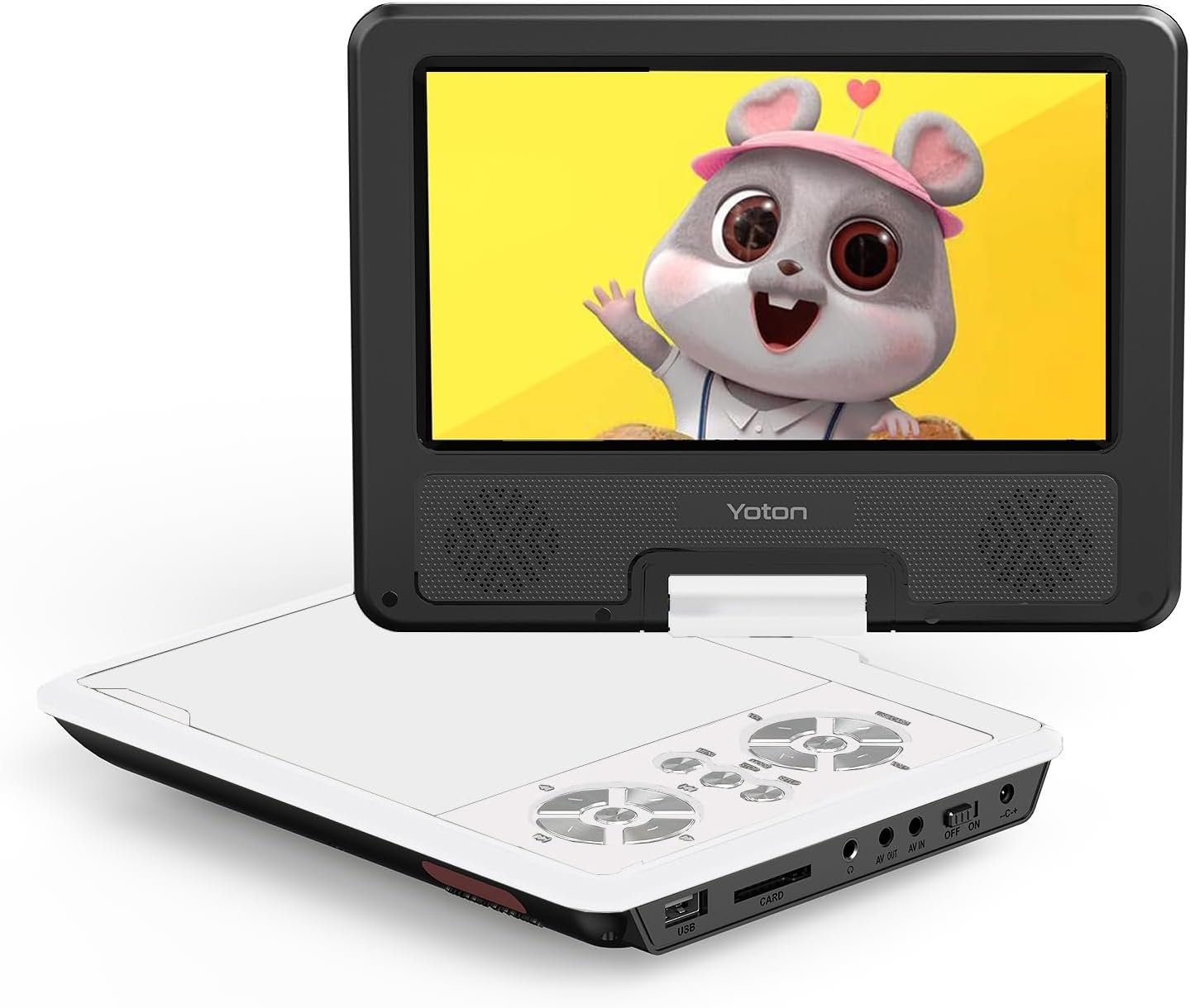 Yoton 9.5in Portable DVD Player for Kids with Swivel Screen