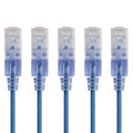 Cat6A 25ft Patch Cable 5-Pack - SlimRun 10G High-Density Ethernet