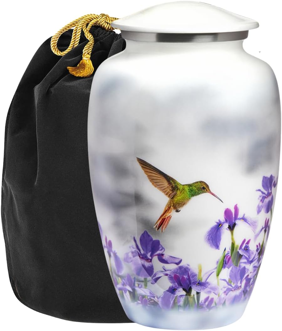 Trupoint Memorials Cremation Urns for Adult Ashes with Hummingbird