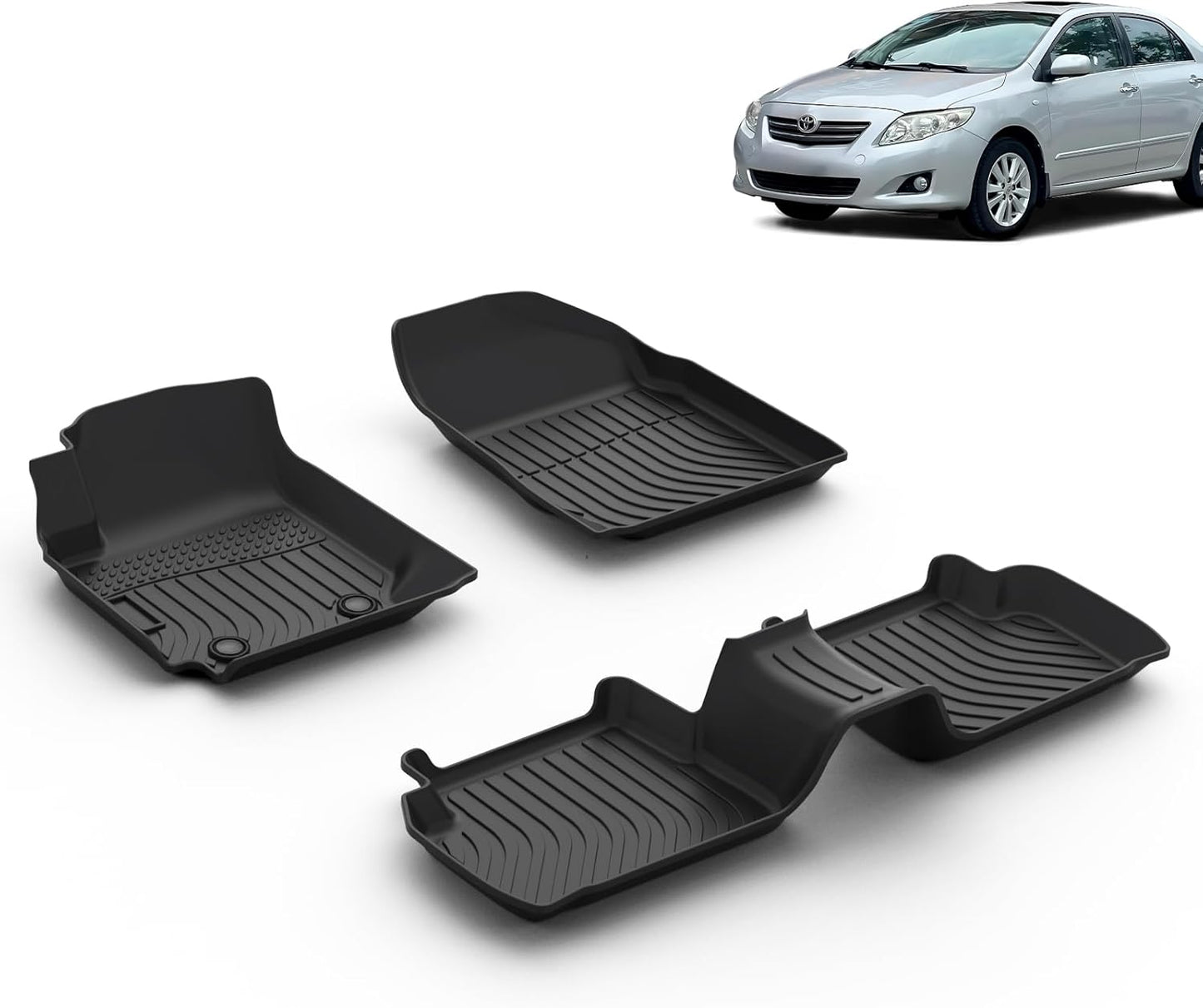 Custom Floor Mats for 2003-2008 Corolla Sedan - All-Weather Protection