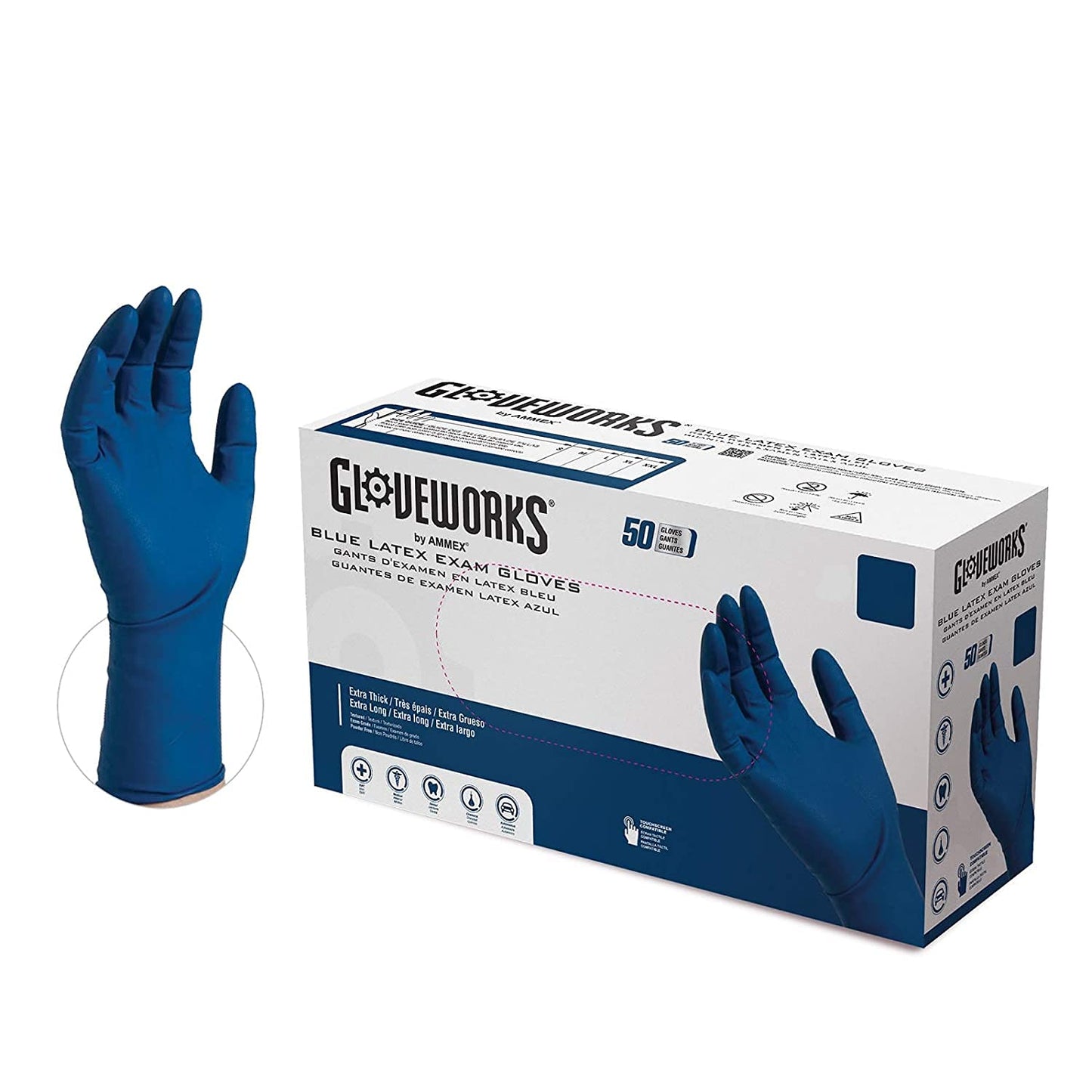 Strong Grip & Protection: GLOVEWORKS Latex Gloves
