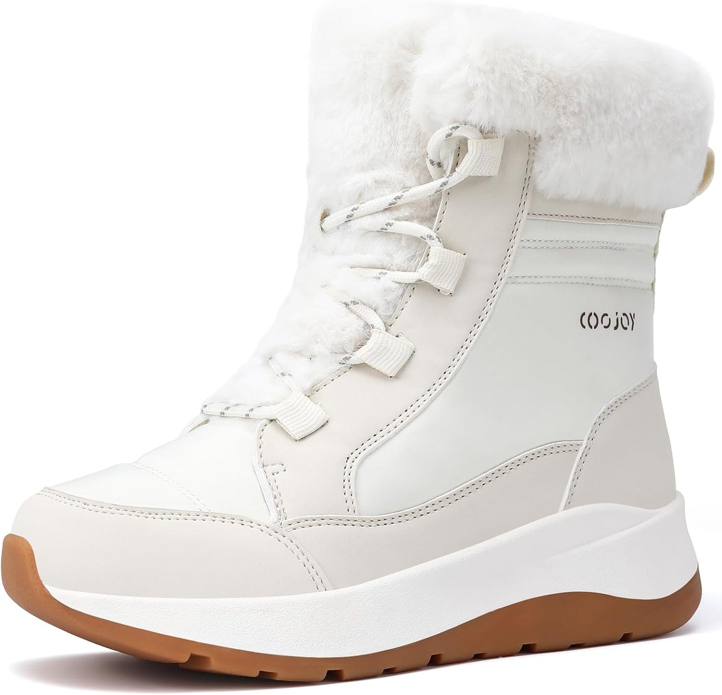 COOJOY Womens Waterproof Winter Snow Boots for Cold Weather