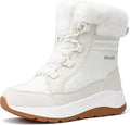 Womens Waterproof Winter Snow Boots with Furry Lining - Cozy Wedge