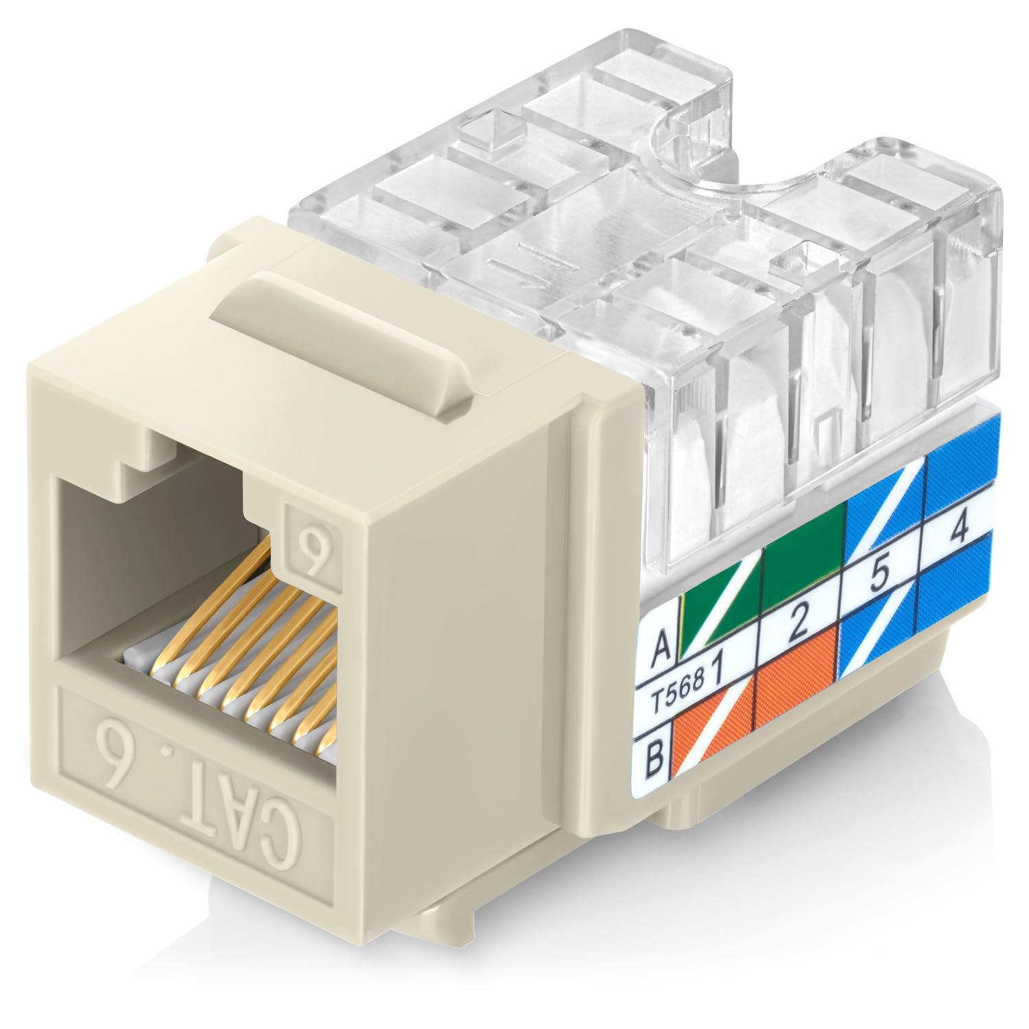 Everest 90 Angled RJ45 Cat6 Keystone Jacks for Easy Networking