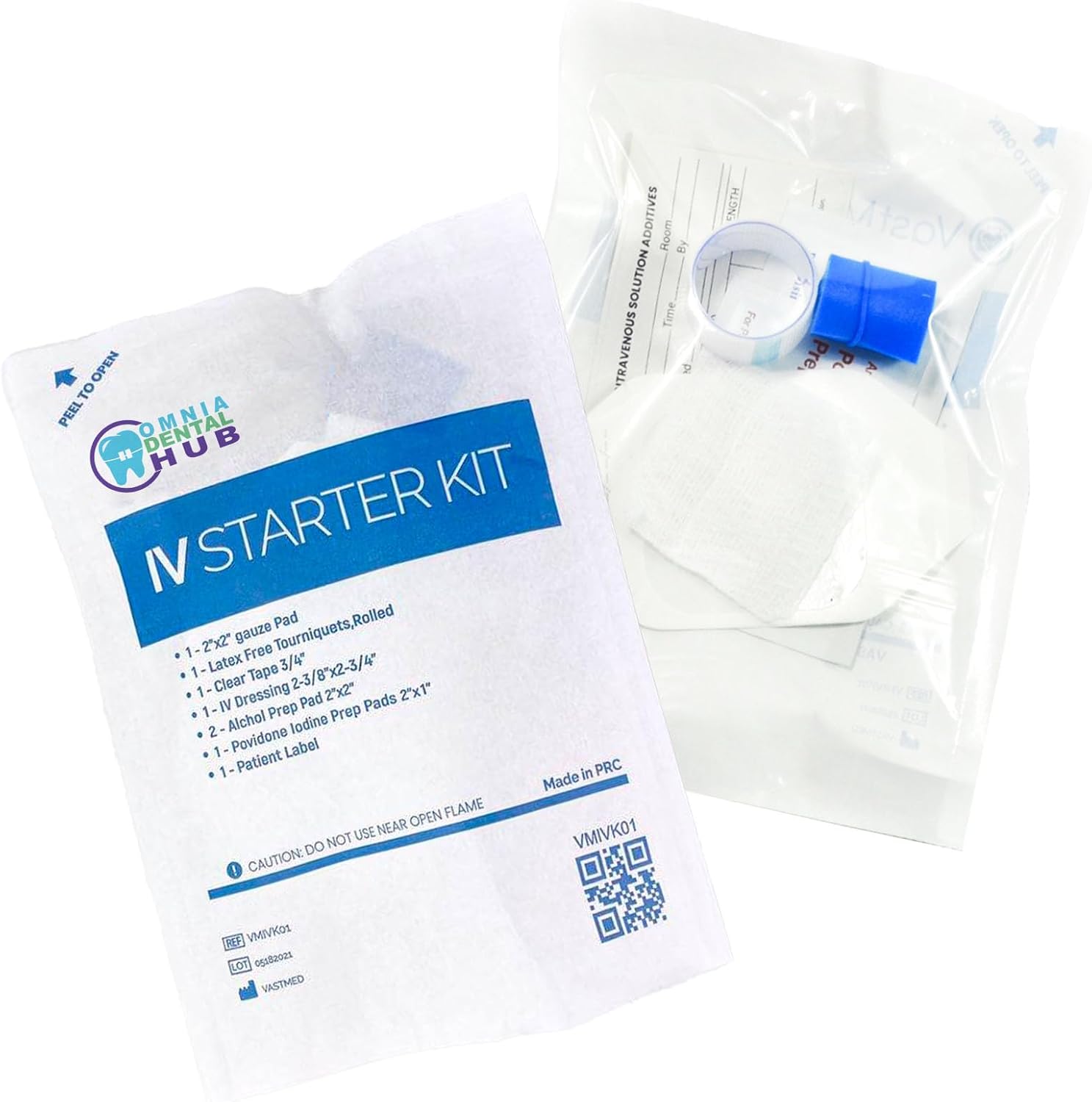 100 PCs IV Starter Kit with Gauze and Chlorascrub Swab for Safe Use