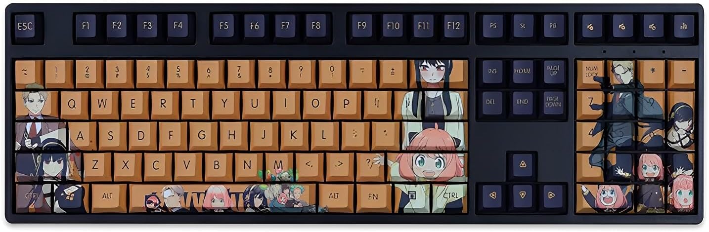 FKZ Anime Keycaps - PBT 5-Sided Dye Sublimation Set for Gamers