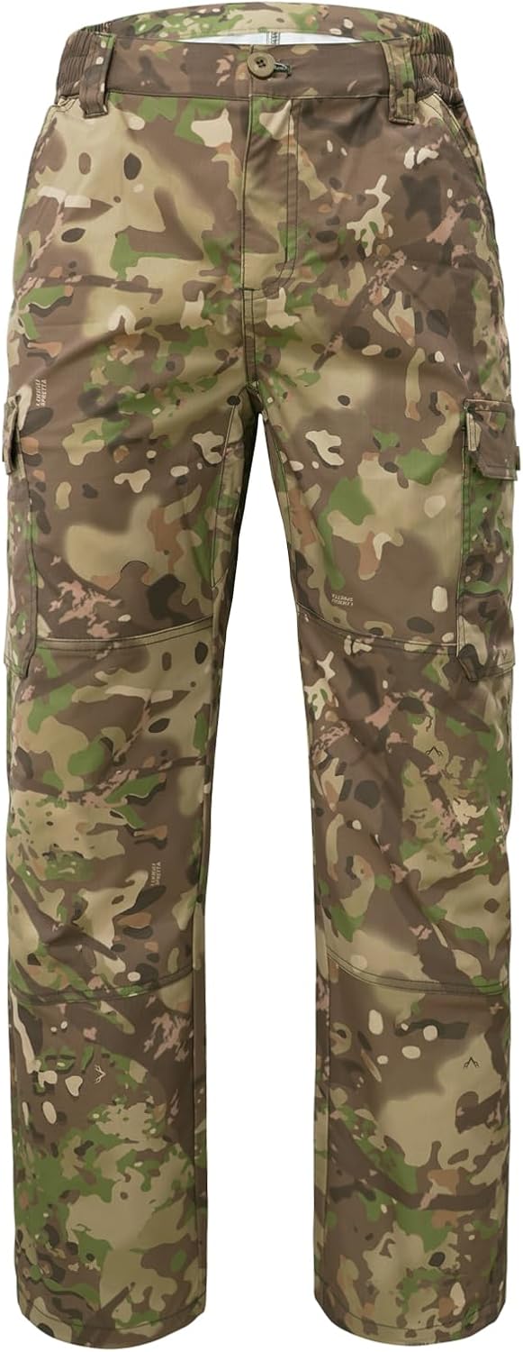 LOOGU Camo Hunting Pants for Men - Water-Resistant & Quiet