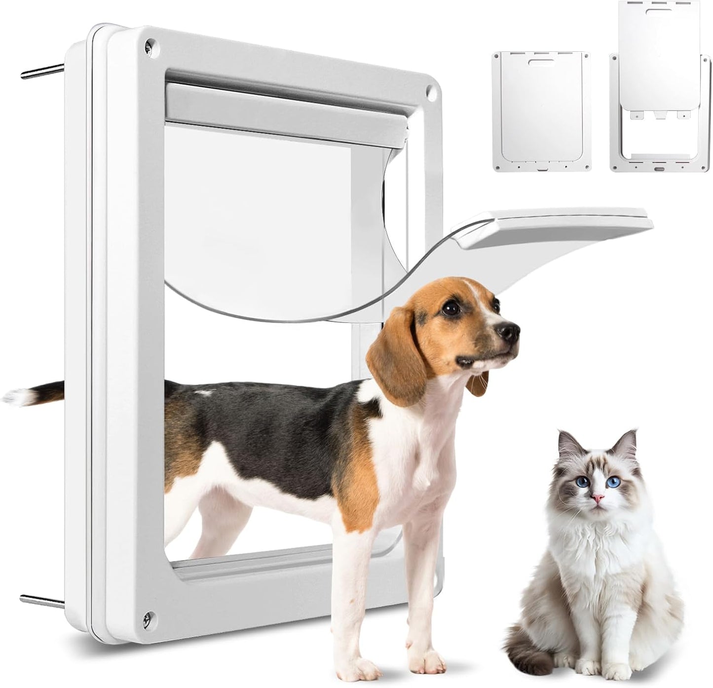 Never Rust Plastic Dog Door with Magnetic Flap for Easy Access