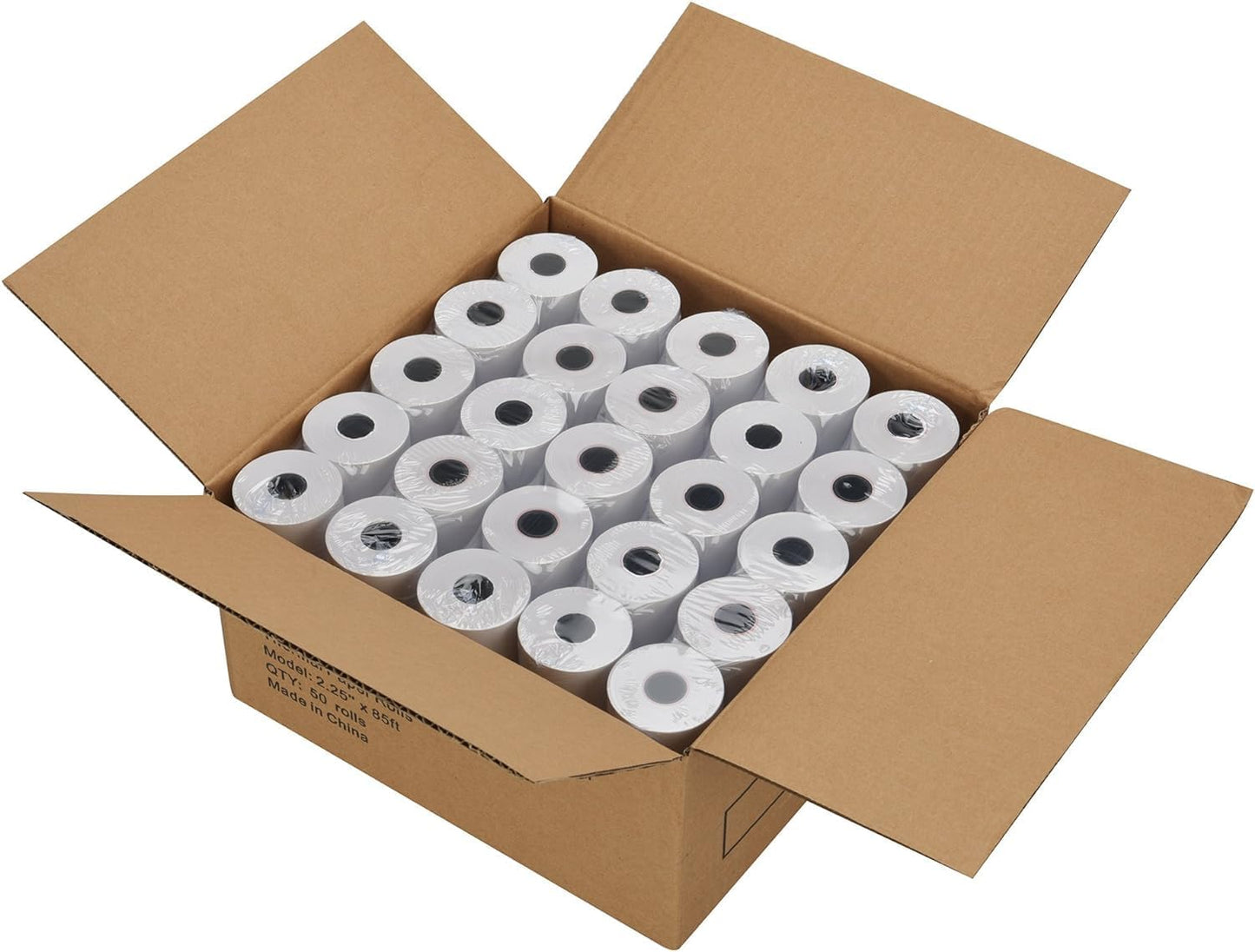2 1/4ft' x 85ft Thermal Receipt Paper Rolls for POS Systems