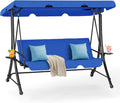 GRAVFORCE 2-in-1 Outdoor Patio Swing 3-Seat Porch Swing - Convertible
