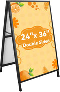 Heavy Duty A-Frame Sign 24x36 in Double-Sided Sidewalk Sign - Foldable