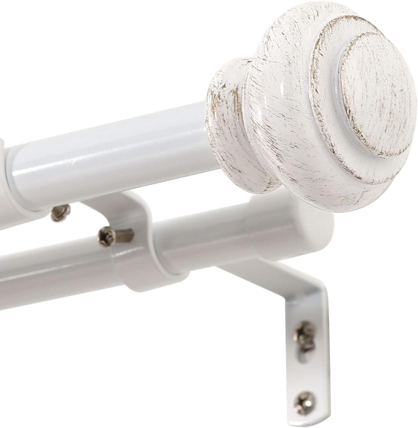 Elegant Telescoping Double Curtain Rod Set for Stylish Windows