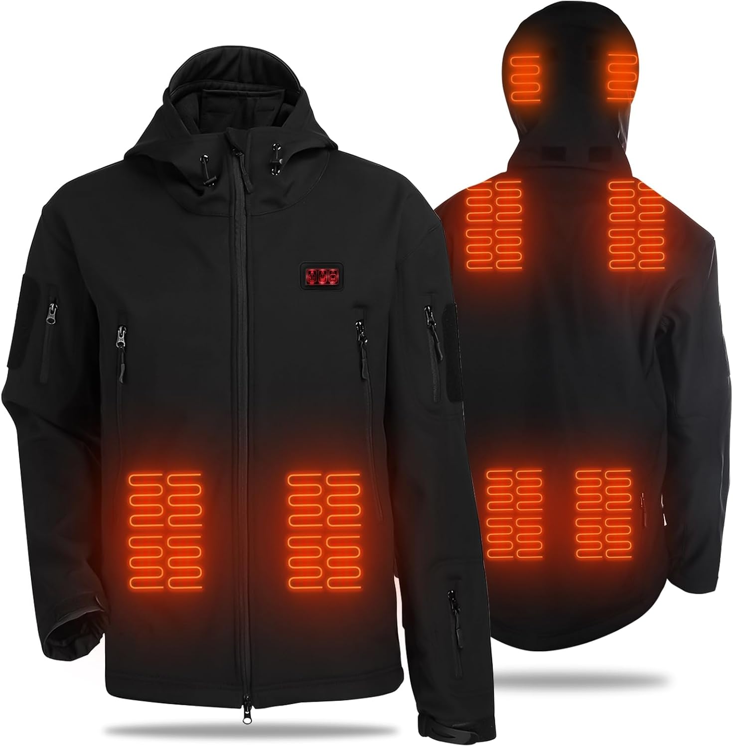 Mens Heated Jacket Electric Battery Pack 12V for Winter Warmth