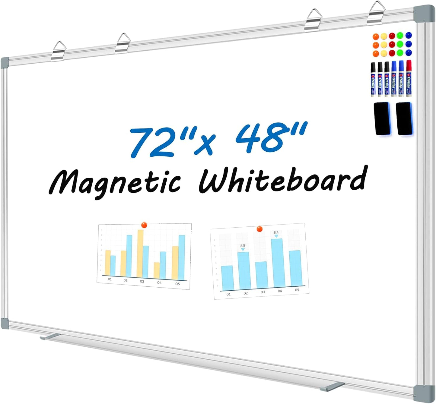 Large Magnetic White Board Dry Erase Board for Home Office