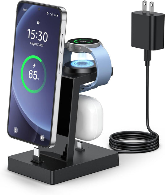 Fast Charging Station for Samsung & iPhone, NANAMI 30W USB C Charger