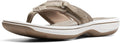 Clarks Women's Breeze Sea Flip-Flop in Taupe - Super-Lightweight