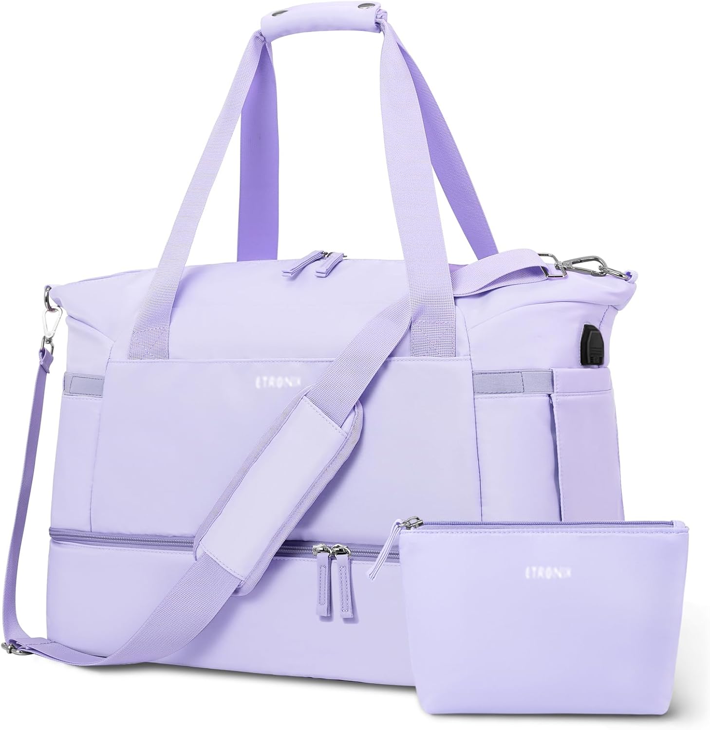 ETRONIK Gym Bag for Women with USB Charging and Wet Pocket