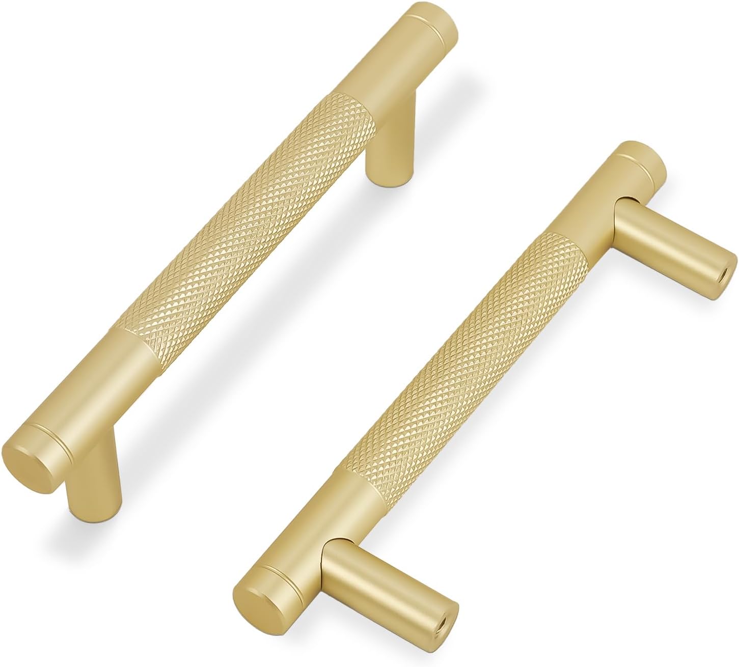 Brushed Brass Cabinet Handles - 10 Pack 3 Inch Kitchen Pulls
