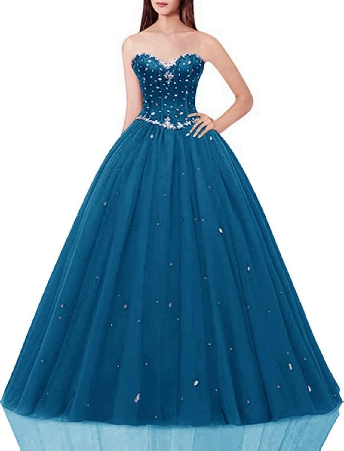 Women's Sweetheart Ball Gown Tulle Quinceanera Dresses Review