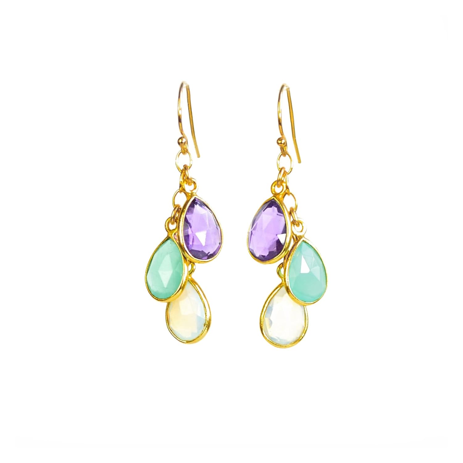 Custom Birthstone Waterfall Earrings for Personalized Style