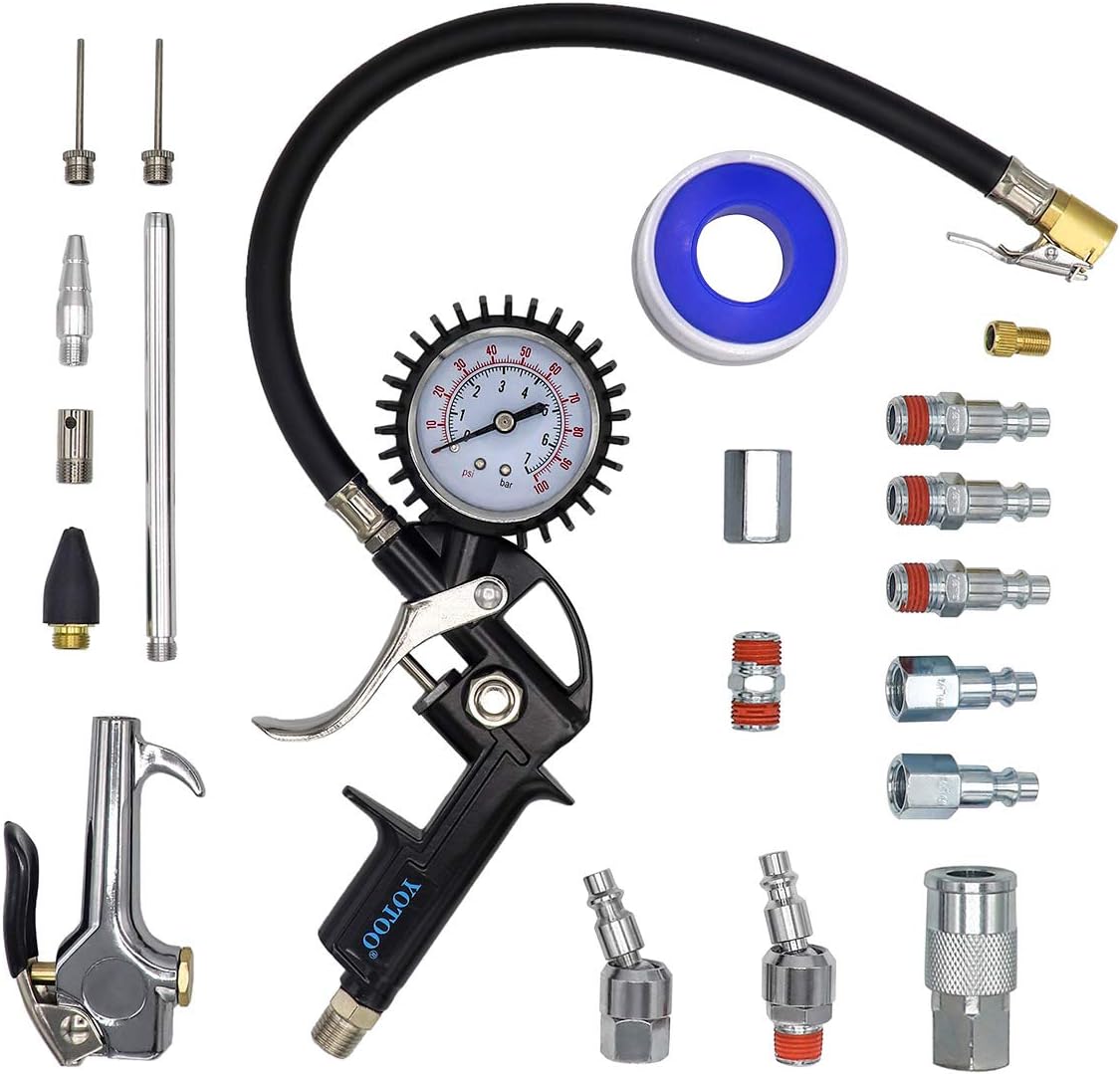 YOTOO Heavy Duty 20pc Air Tool Kit - Inflate with Ease!