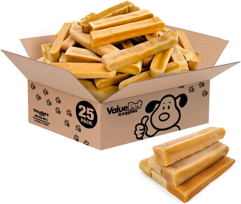 Himalayan Yak Cheese Dog Chews for Aggressive Chewers, 25 ct