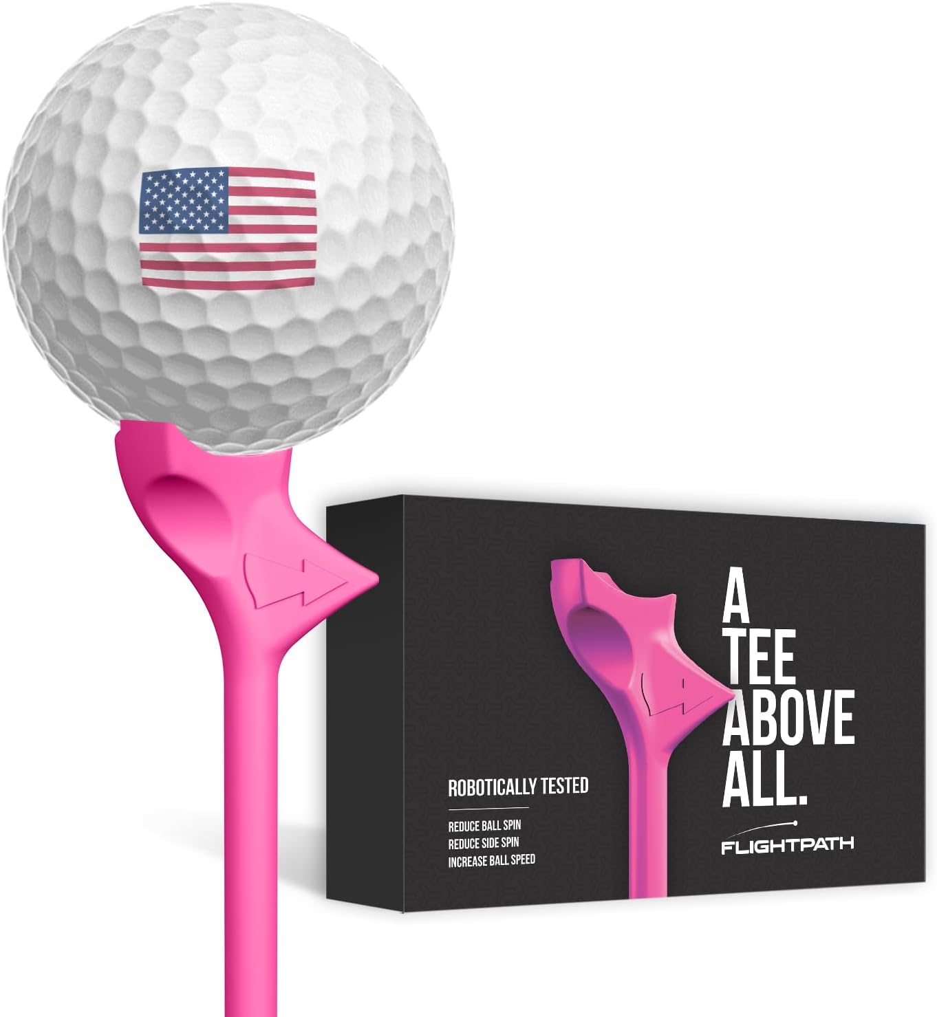 FLIGHTPATH Premium Golf Tees for Enhanced Distance & Precision
